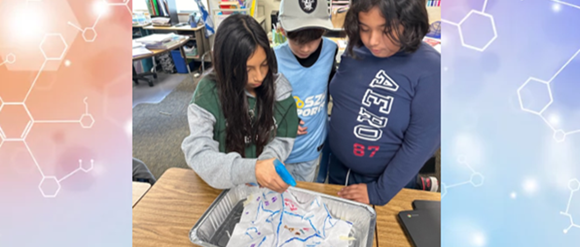 Hydrologists  hard at work in 5th grade. 